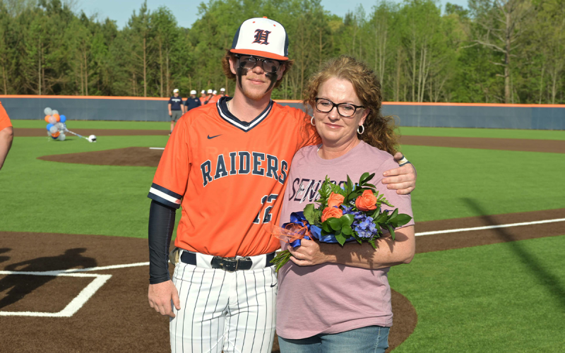 Logan Kay was escorted on Senior Day by his mother Beth Cantrell. RANDY CRUMP/Special