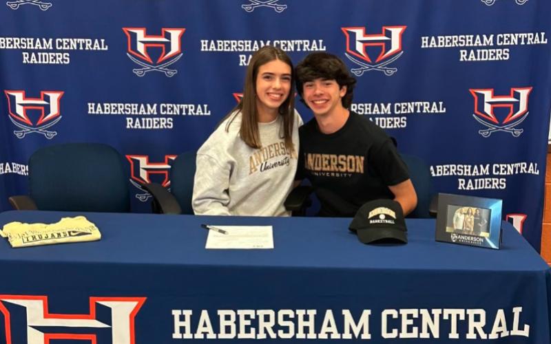 Habersham Central’s Kyia Barrett is joined by her brother Kreed Barrett. RILEY WILSON/Submitted