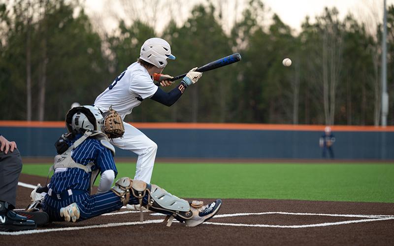 Habersham Central’s Kaleb Chastain lays down a bunt against Elbert County. ZACH TAYLOR/Special