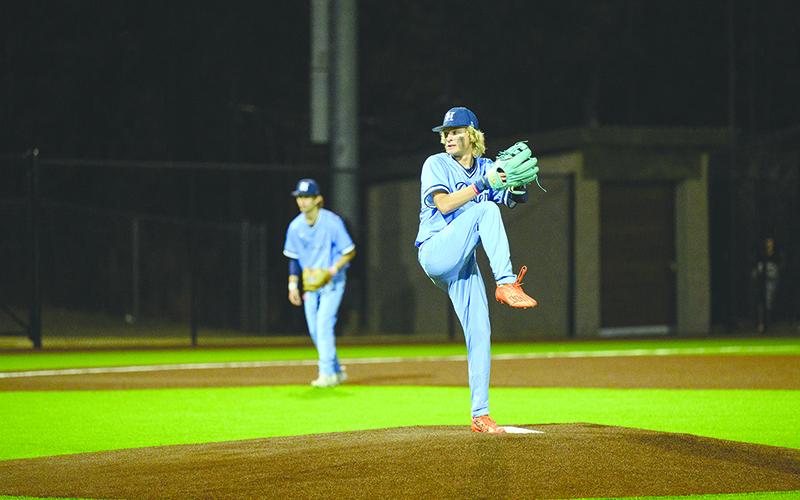 Habersham Central’s Maverick Chitwood threw a complete-game shutout as part of a run of shutouts by the Raiders in recent weeks. ZACH TAYLOR/Special