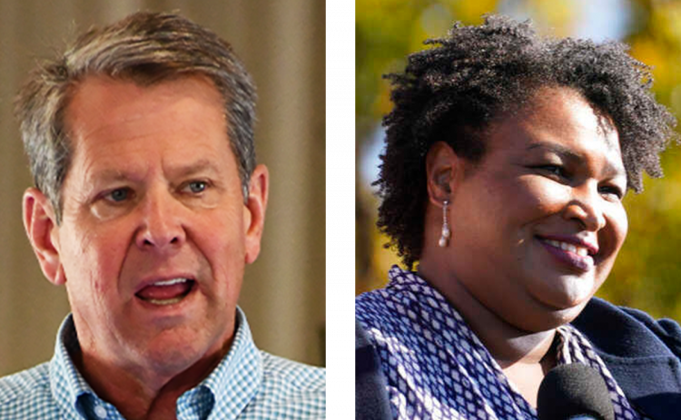 Gov. Brian Kemp (left) and challenger Stacey Abrams are raking in the dough preparing for November.