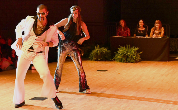 Chris and April Akridge stole the show and were the judges’ choice for the big winner at the Dancing with the Stars for Hope event on Saturday night at Habersham Central High School. JOHN MARTIN/Special