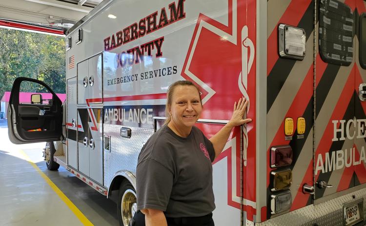 Angie Turk is a paramedic for Habersham County Emergency Services. She was diagnosed with breast cancer in 2010. SAMANTHA SINCLAIR/CNI News Service