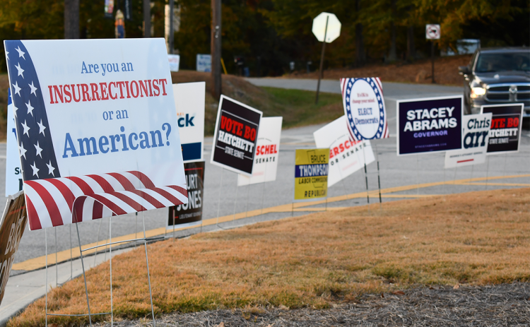 Political signs are everywhere as early  voting enters its second week. The election concludes on Nov. 8. MATTHEW OSBORNE/Staff 