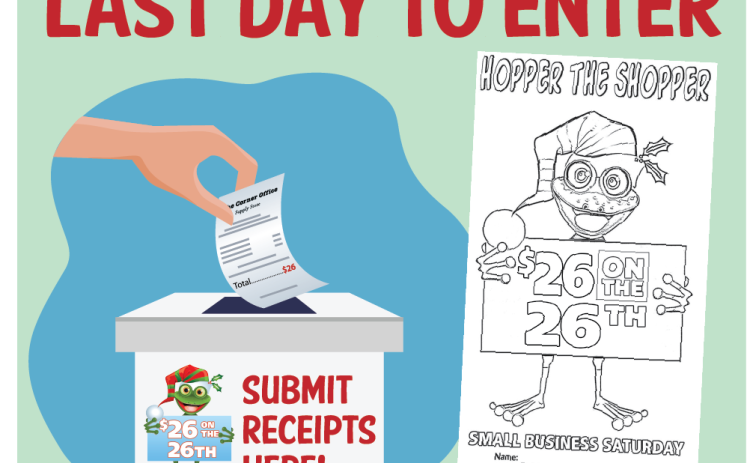 Turn in receipts and coloring pages by Wednesday, Dec. 7 at 5 p.m.