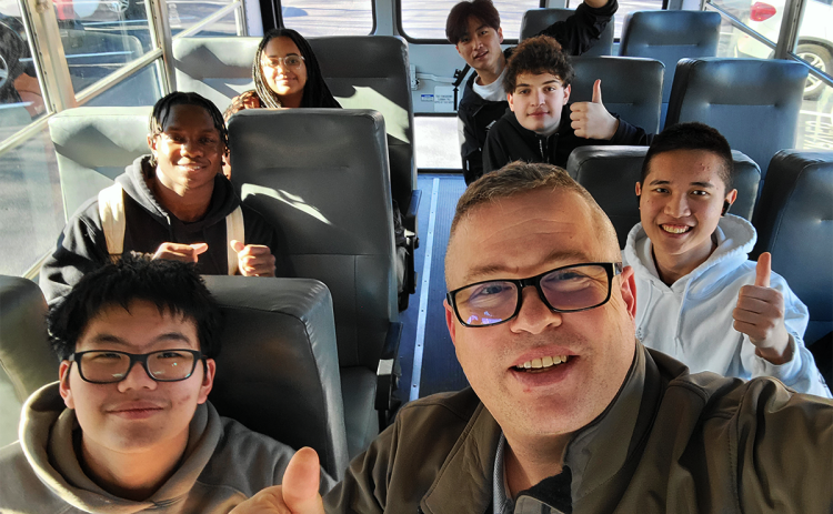 Shown are Tallulah Falls School robotics team members (front row) William Xu and Scott Davis; Second row, Nana Amankwah and Yen Chou; Third row, Lily Desta and Luka Kutateladze and in back, Seungwook “Daniel” Shen. TALLULAH FALLS SCHOOL/Submitted 
