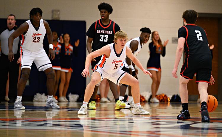 Habersham Central's Brighton Paul gets locked in on defense against Jackson County on Friday night. ZACH TAYLOR/Special