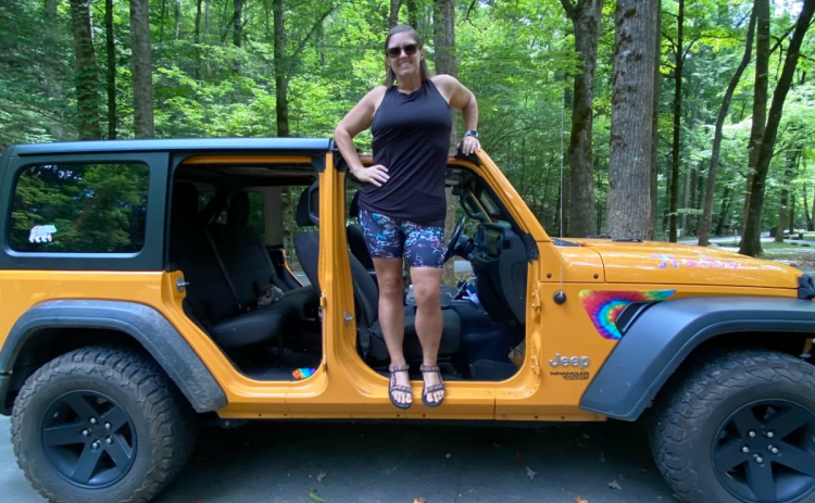 When not working to improve economic development in Cornelia, Jessie Owensby enjoys being outdoors in her jeep and hiking with her family. JESSIE OWENSBY/Submitted