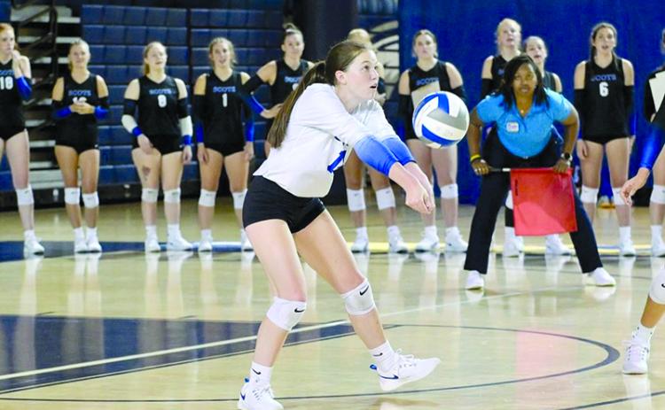 Covenant College’s Sarah Jennings, an alumna of Tallulah Falls School, has slid right into the libero spot at her new school. COVENANT COLLEGE/Submitted