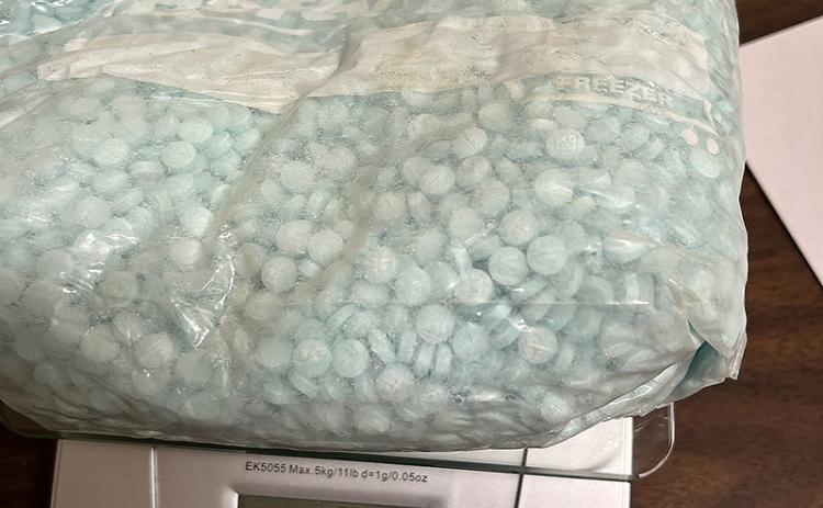 More than 500 grams worth of fentanyl pills were seized in a multi-agency investigation. Photo curtesy of Hall County Sheriff’s Office
