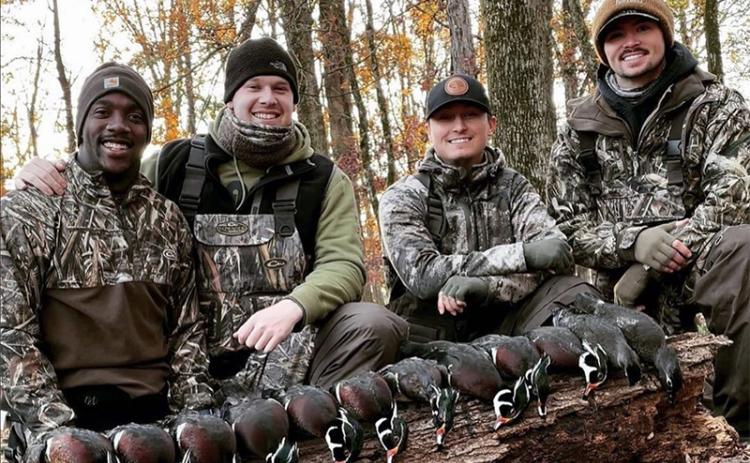 Hunters (from left) John Hart, Austin McGugan, Cody Payne and Alan Feind had no trouble bagging some birds last year. GEORGIA DNR/Submitted