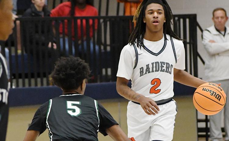 Habersham Central’s Enzo Combs looks to set up a play against Langston Hughes on Wednesday night. LANG STOREY/Staff