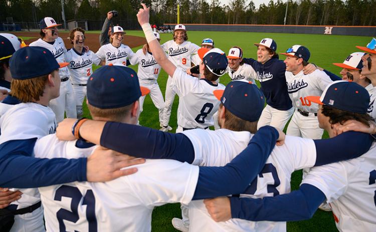 After defeating Stephens County 10-0, Hudson Gailey and his team celebrated by singing and dancing in a circle, with Gailey leading the way in the center. More pictures from Diamond Day, page 8B. ZACH TAYLOR/Special