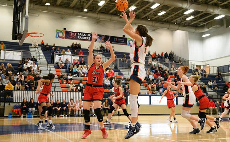 Habersham Central’s Kyia Barrett, shown earlier this saeson, had a big game to carry the Lady Raiders past Apalachee. ZACH TAYLOR/Special