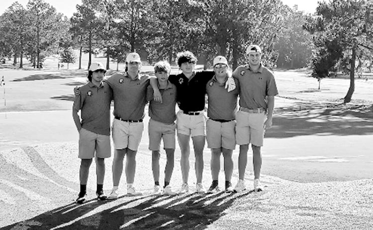 Tallulah Falls’ boys golf team state competitors were (from left) Hunter Bell, Tate Turpin, Ryder Cantrell, Will Greene, Jack Thomson and Rylee Smith. TFS ATHLETICS